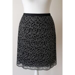 Roaman's Lace Skirt 20W Black Silver – Gothic Romantic‎ Evening Formal Party